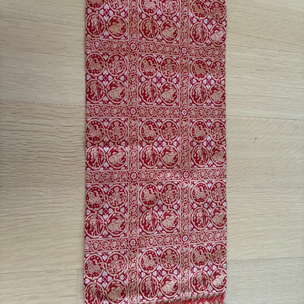 Table Center Cloth-100% woven silk from Kawashima of Japan
